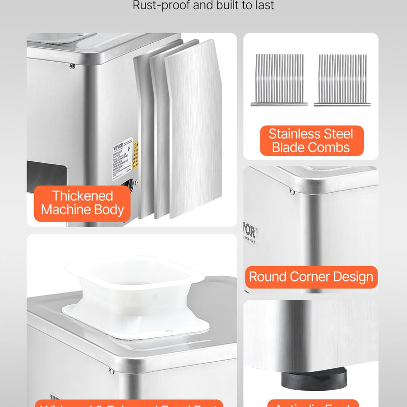 VEVOR elektriskā gaļas griešanas iekārta, 550 W – komerciāla šķēlētāja mašīna