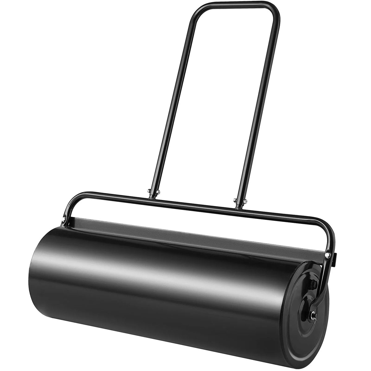 VEVOR Lawn Roller, 64 L Water or Sand Fillable Garden Roller, Steel Lawn Roller with Easy-Turn Fill Cap and U-Shaped Ergonomic Handle for Comfortable Pushing and Pulling, for Lawn, Garden, Farm and Park, Black