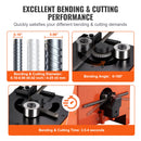 VEVOR 2-in-1 Elektriskais Armatūras Locītājs 1700W - 3 regulējami leņķi līdz 25 mm (