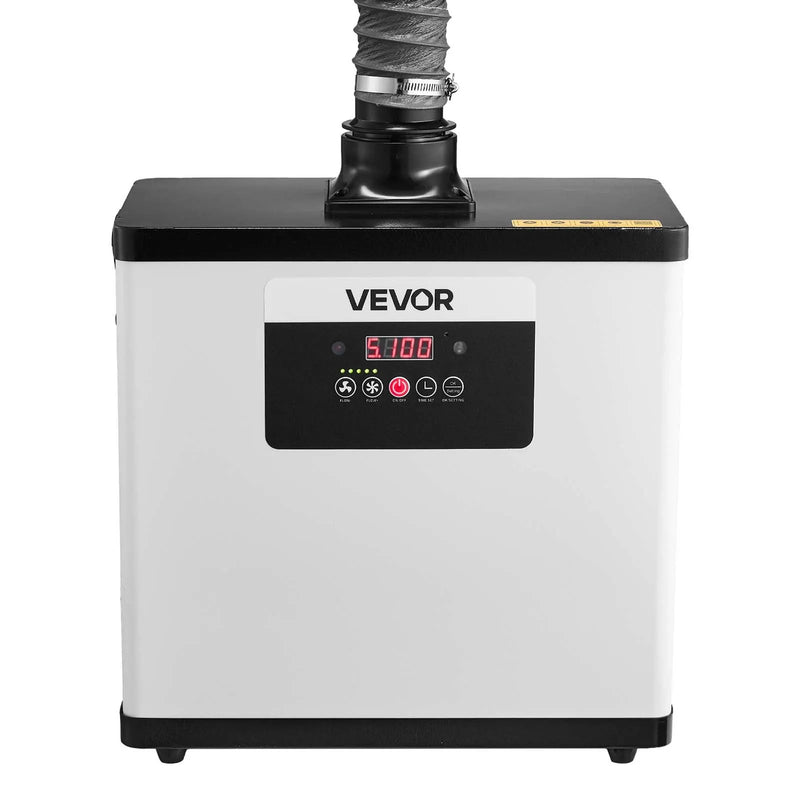 VEVOR lodēšanas dūmu nosūcējs, uzlabota 4 pakāpju filtrācija, lodēšanas dūmu savācējs ar jaudīgu 510 m³/h nosūkšanu, 10 ātrumu regulēšana un tālvadība, bezsuku dūmu ekstraktors lāzergravēšanai un 3D drukai