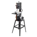 VEVOR lentzāģis ar statīvu, 254 mm divu ātrumu galda lentzāģis, 373 W (0,5 ZS), maks. griešanas augstums 160 mm, 335 × 340 mm čuguna galds ar 360° darba apgaismojumu, leņķmēru un vadotni kokapstrādei