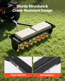 VEVOR velkams zāliena aerators 81 cm ar universālu sakabi, izturīgs un pret rūsu noturīgs augsnes aerācijas instruments ar svara platformu, paredzēts traktoriem un dārza tehnikai - ZEMLETES.LV