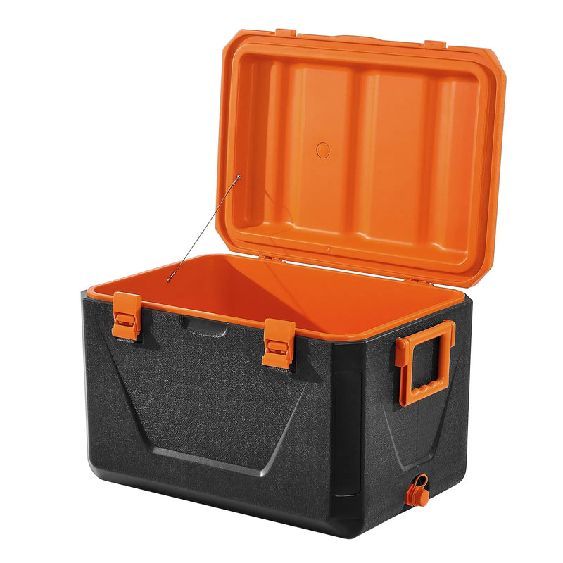 60 L VEVOR pārnēsājams cietais dzesētājs, 60 l, ar ilgu ledus noturību, izturīgiem rokturiem un glāžu turētājiem, vieglas un izturīgas konstrukcijas termoizolēta ledus kaste, piemērota ģimenes piknikiem un tāliem braucieniem