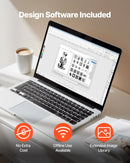 VEVOR vinila griešanas ploteris ar automātisku malu noteikšanu, ar dizaina programmatūru un materiāliem, saderīgs ar vairākiem failu formātiem, pielāgotu DIY rokdarbu, kartīšu un uzlīmju izgatavošanai