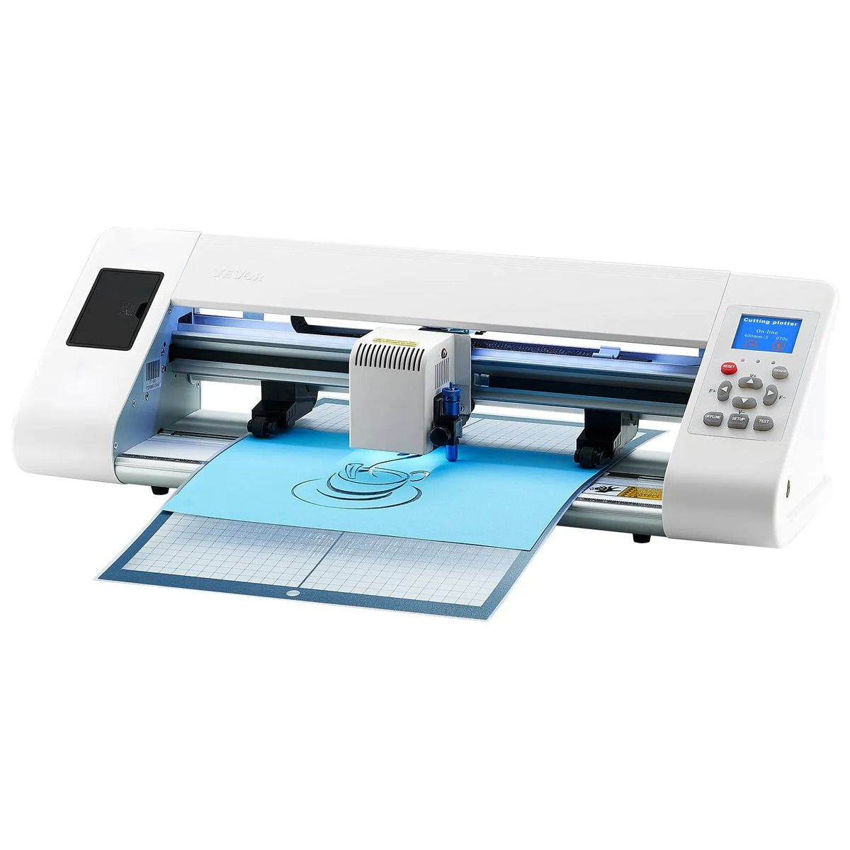 VEVOR vinila griešanas ploteris ar automātisku malu noteikšanu, ar dizaina programmatūru un materiāliem, saderīgs ar vairākiem failu formātiem, pielāgotu DIY rokdarbu, kartīšu un uzlīmju izgatavošanai - ZEMLETES.LV