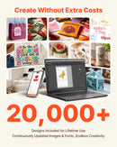 VEVOR vinila griešanas iekārta, 305 mm, ar pogu vadību, vinila griezējs ar vairāk nekā 5000 iebūvētiem dizaina resursiem, saderīgs ar Mac, Windows, Android un iOS, pielāgotu rokdarbu, kartīšu un mājas dekoru izgatavošanai