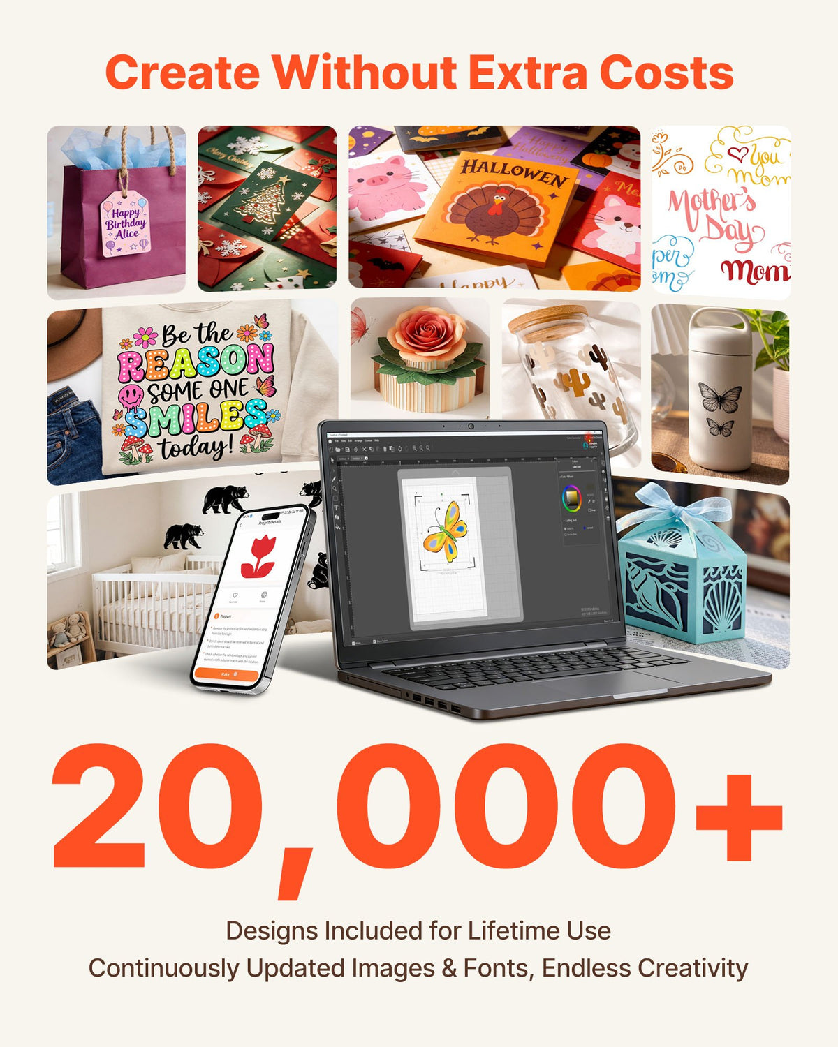 VEVOR 305 mm vinila griešanas iekārta ar skārienekrāna vadību, materiālu un instrumentu komplektu, 5000+ iebūvētiem dizainiem, saderīga ar Mac, Windows, Android un iOS, personalizētu kartīšu izgatavošanai - ZEMLETES.LV