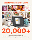 VEVOR 305 mm vinila griešanas iekārta ar skārienekrāna vadību, materiālu un instrumentu komplektu, 5000+ iebūvētiem dizainiem, saderīga ar Mac, Windows, Android un iOS, personalizētu kartīšu izgatavošanai - ZEMLETES.LV