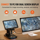 VEVOR digitālais mikroskops ar 25,7 cm IPS ekrānu un 10-1300× palielinājumu, piemērots monētu un smalko detaļu novērošanai