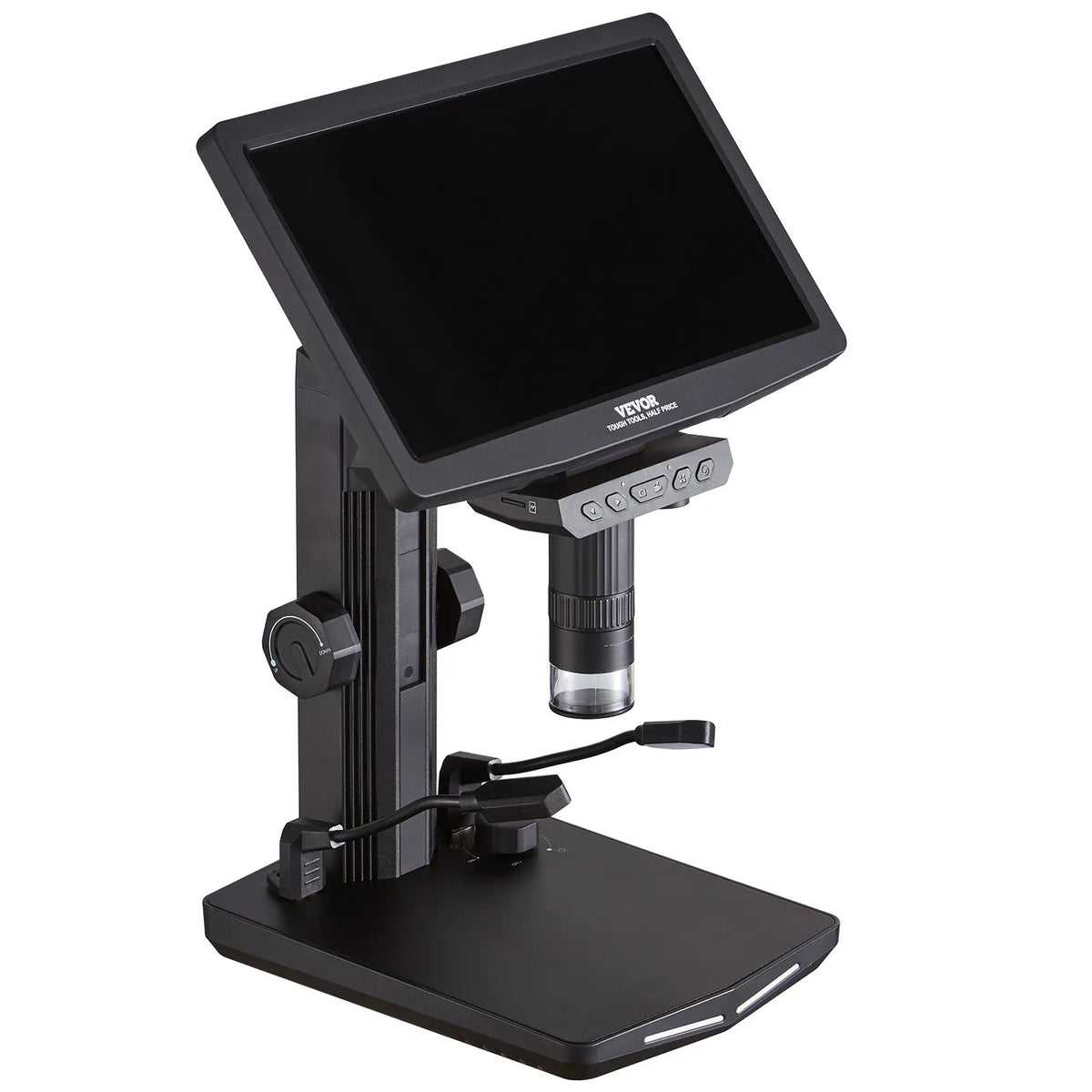 VEVOR Digital Microscope with 25.7 cm IPS Screen and 10–1300× Magnification, Suitable for Coin and Fine Detail Inspection