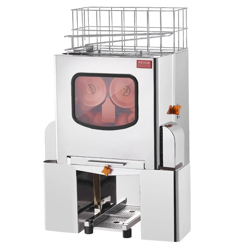 Komerciāla apelsīnu sulu spiede 120 W, nerūsējošā tērauda izspiedējs un ekstraktors