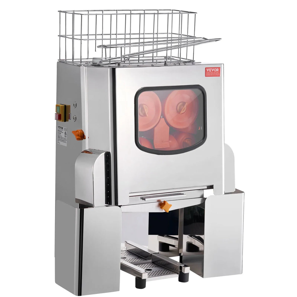 VEVOR kommerts apelsinimahlapress 120 W, roostevabast terasest ekstraktor