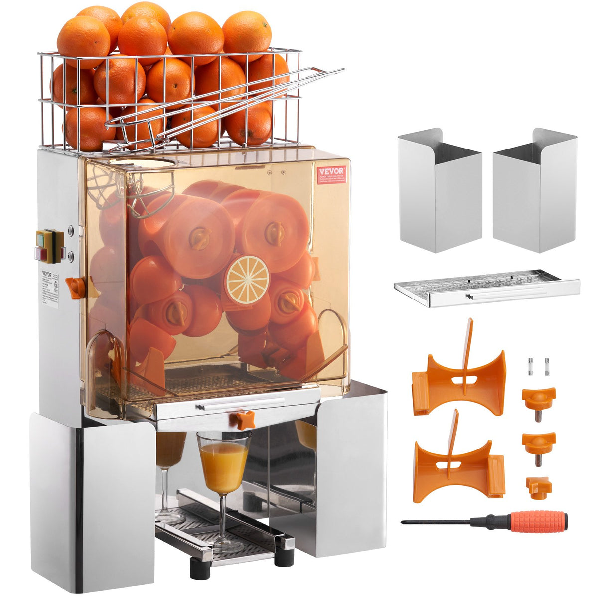 VEVOR kommerts apelsinimahlapress 120 W filtrikastiga