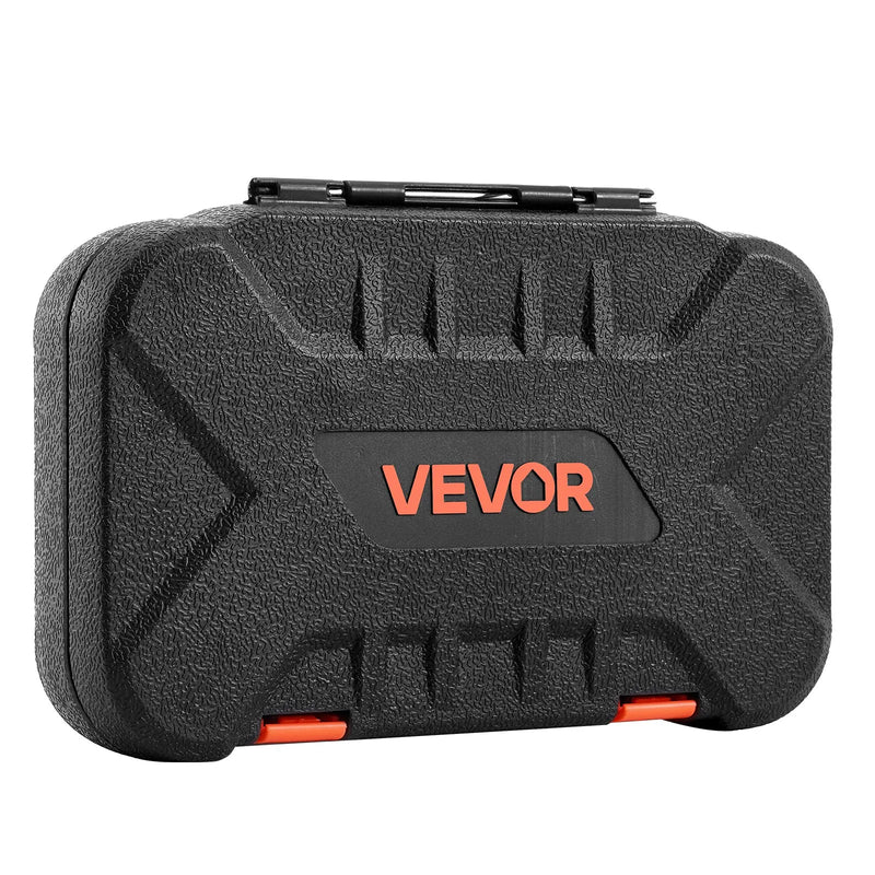 VEVOR 70 gab. uzgaļu un sprūdrata komplekts, 6,4 mm piedziņa, SAE un metriskie dziļie un seklie uzgaļi, Cr-V tērauds, ar bitēm, piederumiem un uzglabāšanas koferi, auto remontam