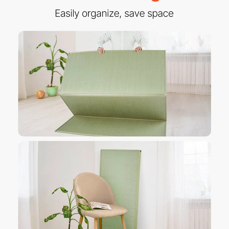 VEVOR salokāms japāņu tatami matracis Queen izmērs no dabīgas niedru zāles ar neslīdošu pamatni un svaigu aromātu, futona matracis gulēšanai, meditācijai un jogai - ZEMLETES.LV