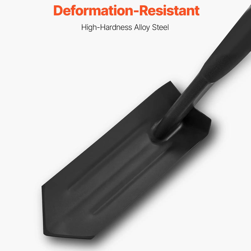 Tranšeju lāpsta 10,4 cm smagā darba asmens ar stiklašķiedras kātu un neslīdošu rokturi 142,5 cm