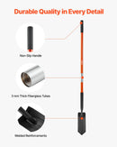 Tranšeju lāpsta 10,4 cm smagā darba asmens ar stiklašķiedras kātu un neslīdošu rokturi 142,5 cm