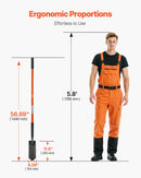 Tranšeju lāpsta 10,4 cm smagā darba asmens ar stiklašķiedras kātu un neslīdošu rokturi 142,5 cm