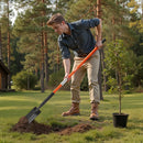 Tranšeju lāpsta 10,4 cm smagā darba asmens ar stiklašķiedras kātu un neslīdošu rokturi 142,5 cm
