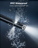 VEVOR trīskāršās kameras endoskops ar 10 m īpaši stingru kabeli, industriālais boreskops ar apgaismojumu, 12,7 cm HD IPS ekrāns, 8 + 2 LED gaismas, 8× tālummaiņa, 5000 mAh akumulators un IP67 ūdensizturība auto diagnostikai un cauruļvadu pārbaudei
