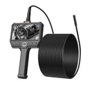 VEVOR trīskāršās kameras endoskops ar 10 m īpaši stingru kabeli, industriālais boreskops ar apgaismojumu, 12,7 cm HD IPS ekrāns, 8 + 2 LED gaismas, 8× tālummaiņa, 5000 mAh akumulators un IP67 ūdensizturība auto diagnostikai un cauruļvadu pārbaudei