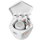 VEVOR saimniecības izlietnes drenāžas sūkņa sistēma 200 W, plūsma līdz 5700 l/h, pacelšanas augstums 5,5 m, 38 mm izplūde, zema trokšņa līmeņa un pret koroziju izturīgs sūknis villām, pagrabiem, veļas mašīnām, izlietnēm un bāriem