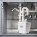 VEVOR saimniecības izlietnes drenāžas sūkņa sistēma 200 W, plūsma līdz 5700 l/h, pacelšanas augstums 5,5 m, 38 mm izplūde, zema trokšņa līmeņa un pret koroziju izturīgs sūknis villām, pagrabiem, veļas mašīnām, izlietnēm un bāriem