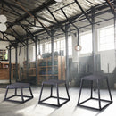 Preces nosaukums latviešu valodā (atbilstoši prasībām): Plyometrisko lēcienu kastu komplekts 30/46/61 cm, tērauda neslīdošas platformas mājas treniņiem, melnas