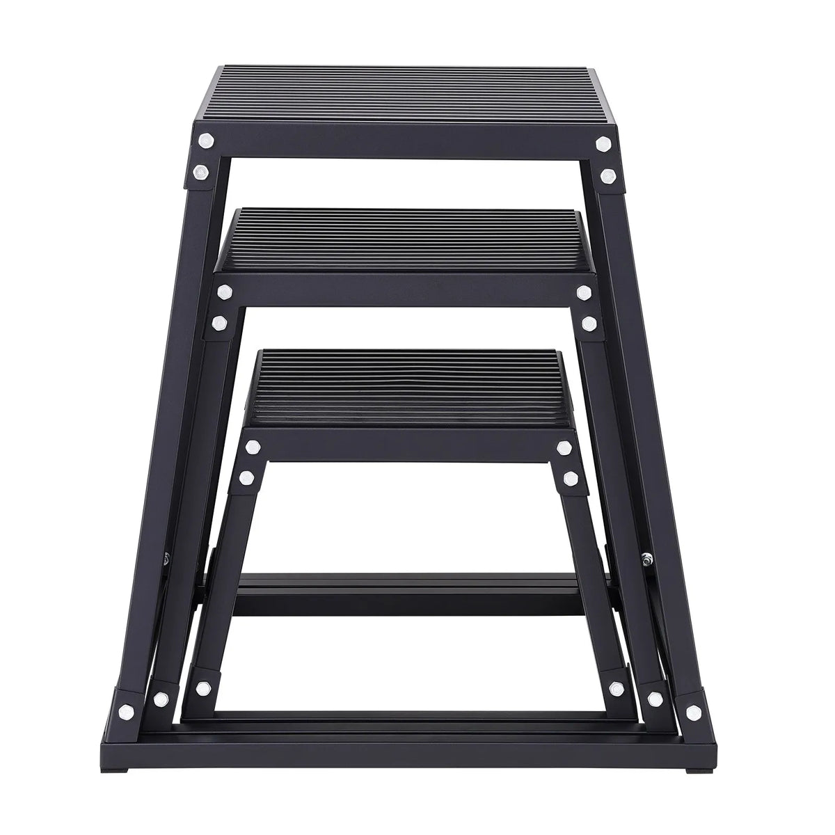 VEVOR Plyometric Jump Box Set 30/46/61 cm, Steel, Black