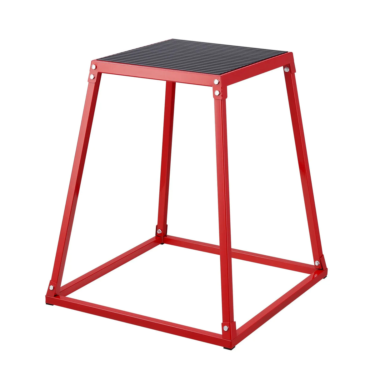 VEVOR plüomeetriliste hüppekastide komplekt 30/46/61/76 cm, teras, punane