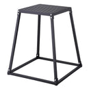 Plyometrisko lēcienu platformu komplekts 30/24/18/12 cm, pretizslīdes treniņu kaste spēka un veiklības vingrinājumiem mājas sporta zālei, melna