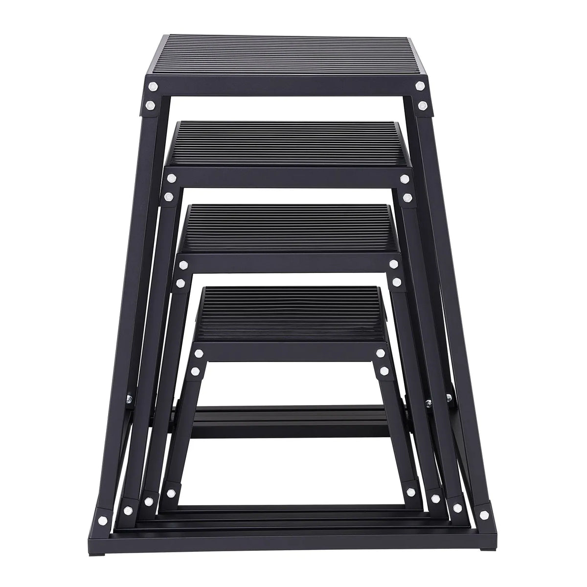 VEVOR Plyometric Jump Box Set 30/46/61/76 cm with Non-Slip Surface, Black