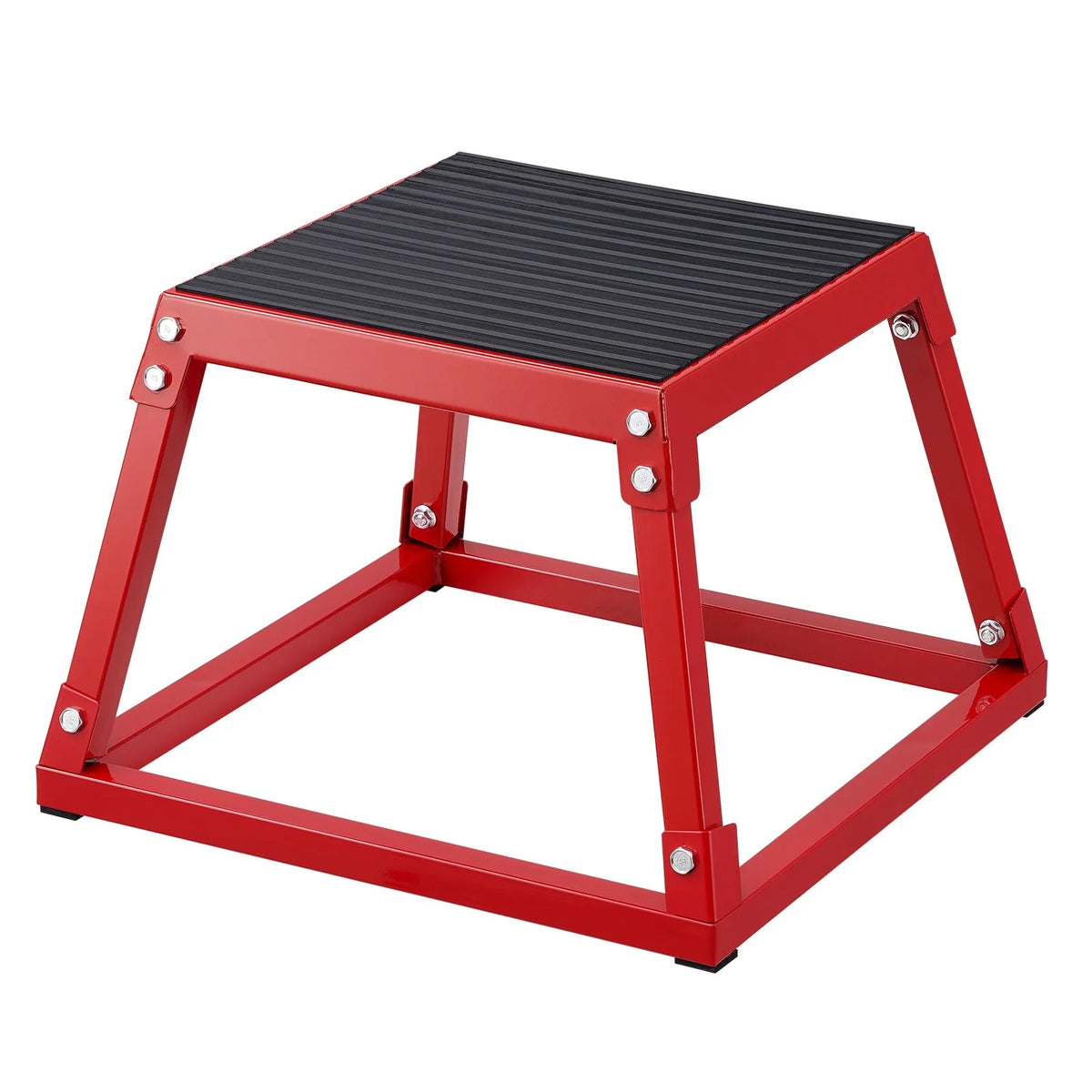 VEVOR Plyometric Jump Box 30 cm, Steel, Non-Slip Surface, Red