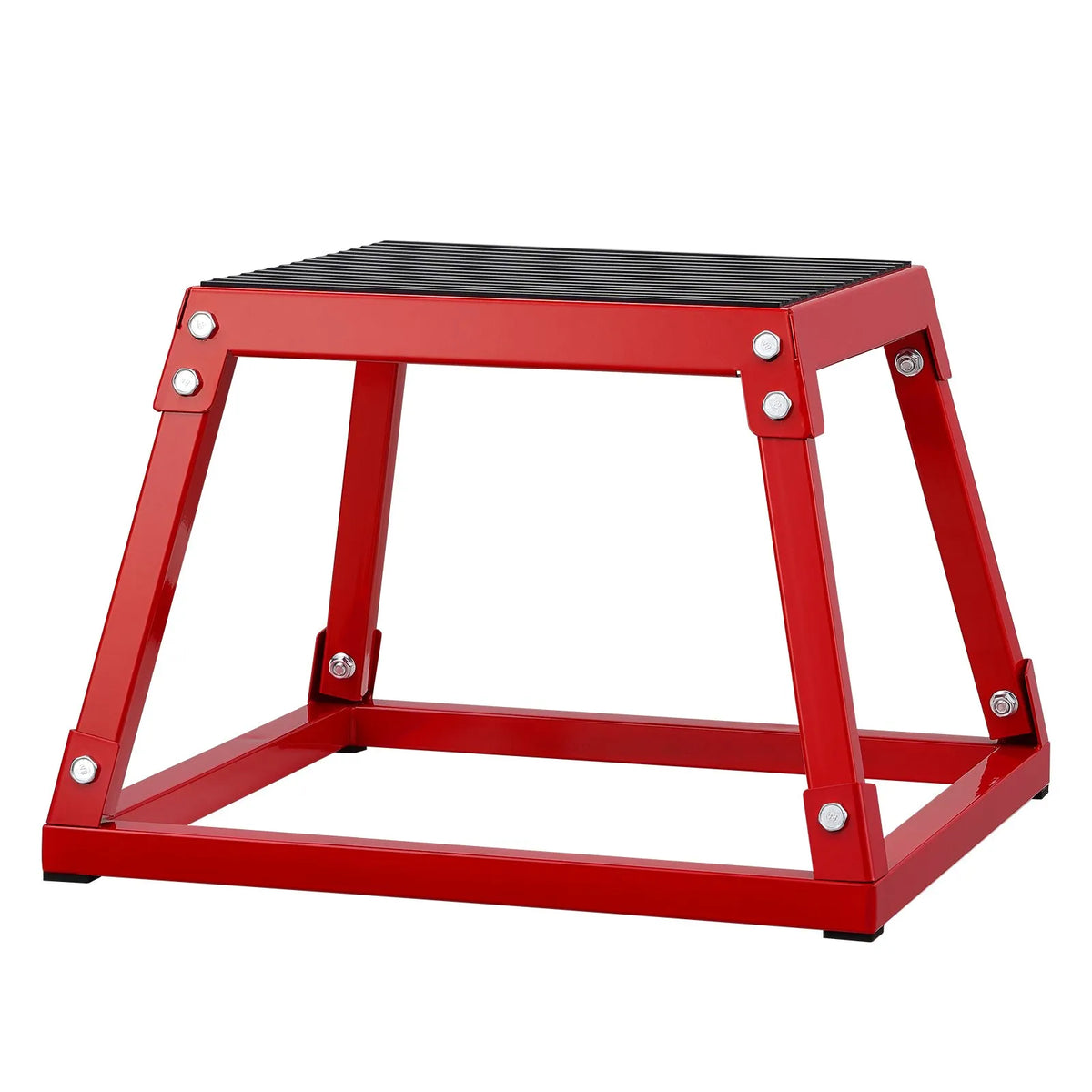VEVOR Plyometric Jump Box 30 cm, Steel, Non-Slip Surface, Red