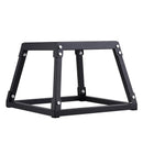 Pliometriskā kaste treniņiem, 30 cm tērauda platforma ar neslīdošu virsmu, piemērota mājas sporta zālei un spēka treniņiem, melna