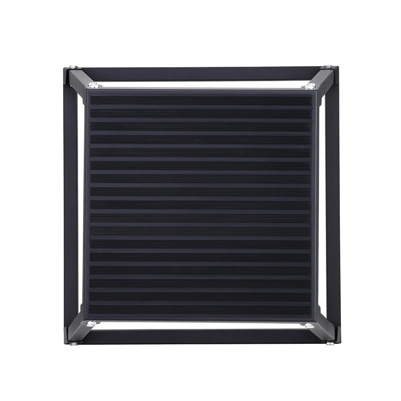 Pliometriskā kaste treniņiem, 30 cm tērauda platforma ar neslīdošu virsmu, piemērota mājas sporta zālei un spēka treniņiem, melna