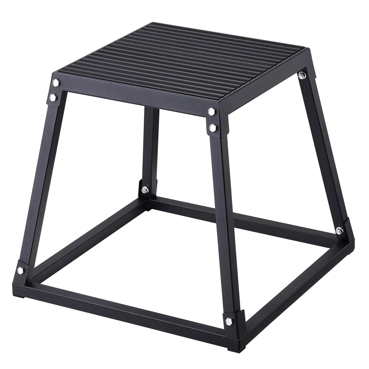 VEVOR plüomeetriline hüppekast 45 cm, teras, libisemiskindla pinnaga, must