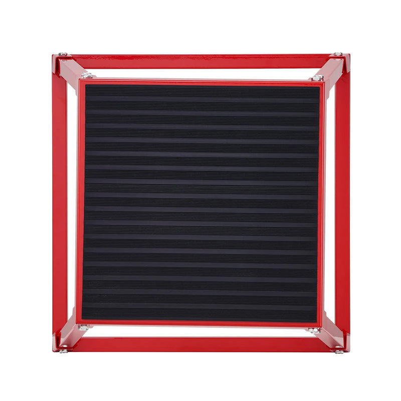 Plyometriskā lēcienu kaste 46 cm, tērauda treniņu platforma ar neslīdošu virsmu, mājas fitnesam, sarkana