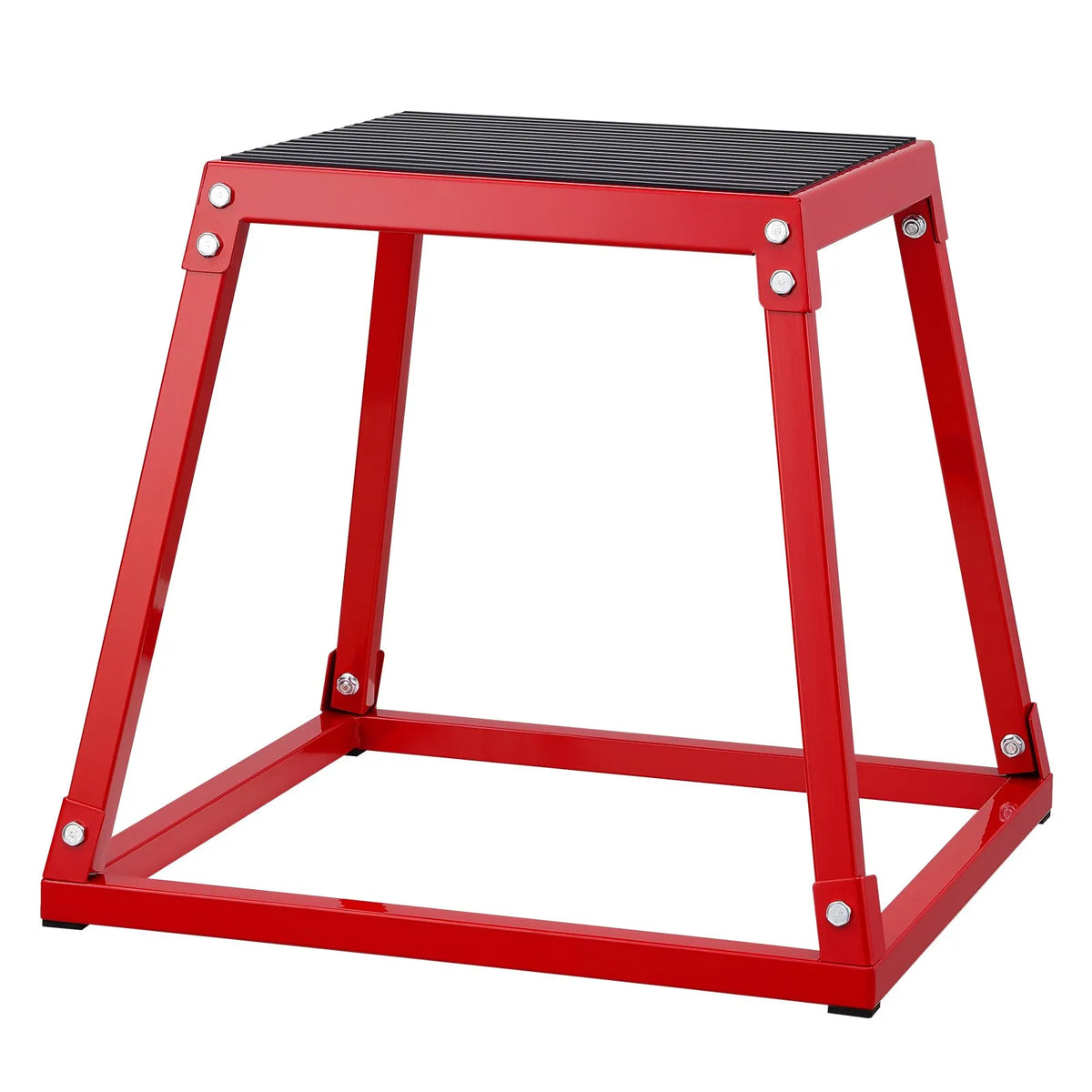 VEVOR plüomeetriline hüppekast 46 cm, teras, libisemiskindla pinnaga, punane