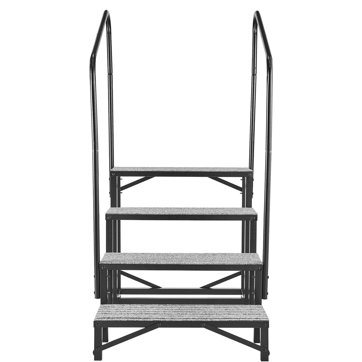 VEVOR RV kāpnes ar diviem margu balstiem, 4 pakāpieni, celtspēja 300 kg, smagas slodzes āra kāpnes ar neslīdošu paklāju senioriem un mājdzīvniekiem, pārnēsājamas kāpnes kemperiem, mobilajām mājām, lievenim, baseinam un SPA - ZEMLETES.LV