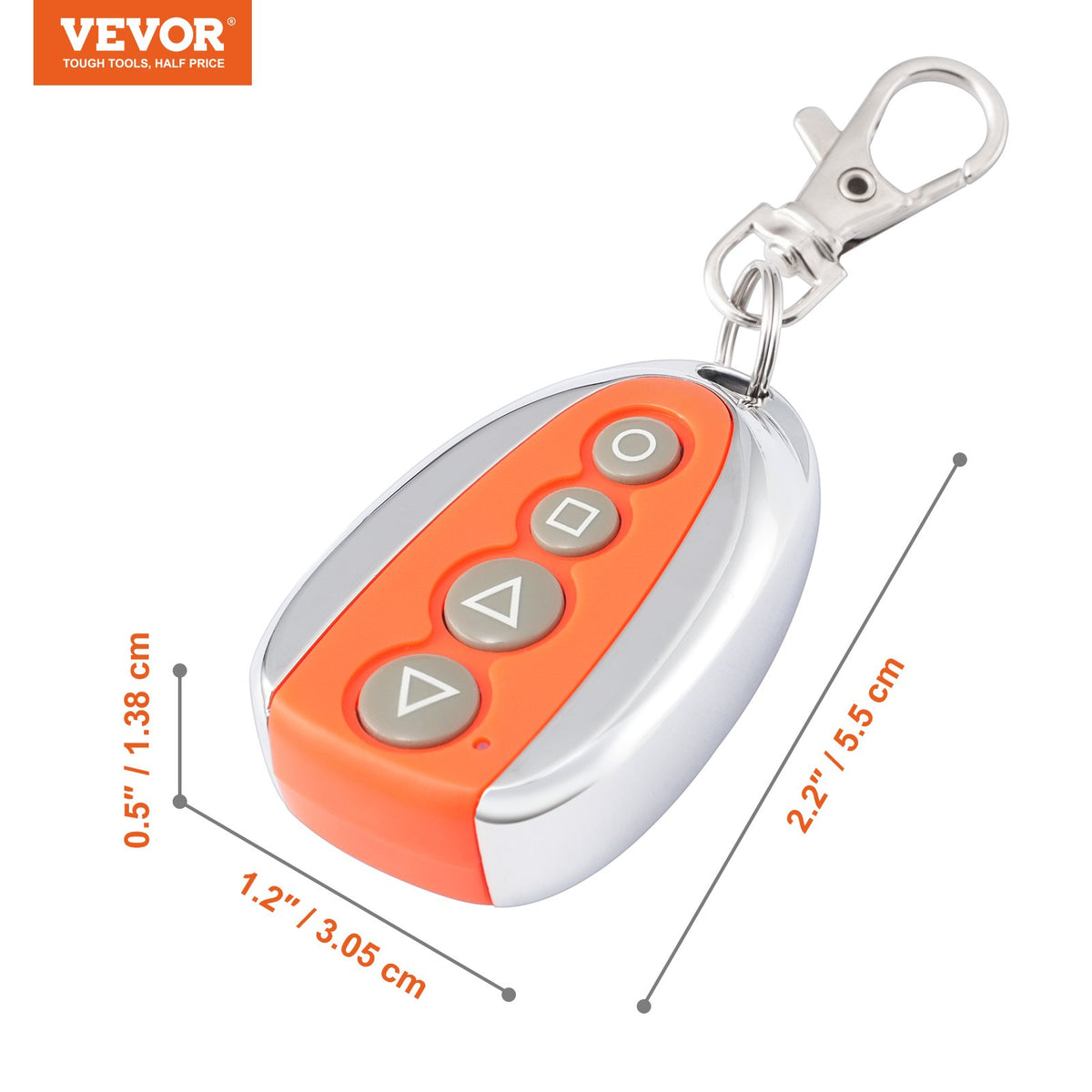 VEVOR Sliding Gate Opener Remote Control, 40 m Operating Range, 4-Button Automatic Garage and Driveway Gate Remote, Multi-Channel Electric Gate Security Key