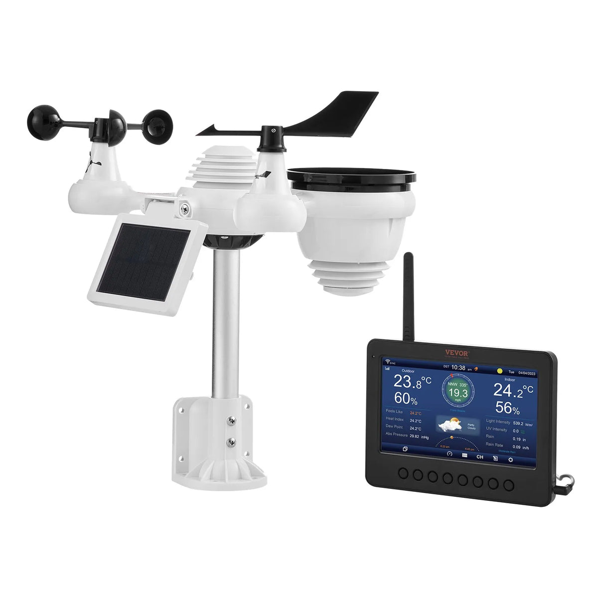 7 в 1 Wi-Fi лайка stacijas ar bezvadu āra sensoru un 178 mm TFT displeju