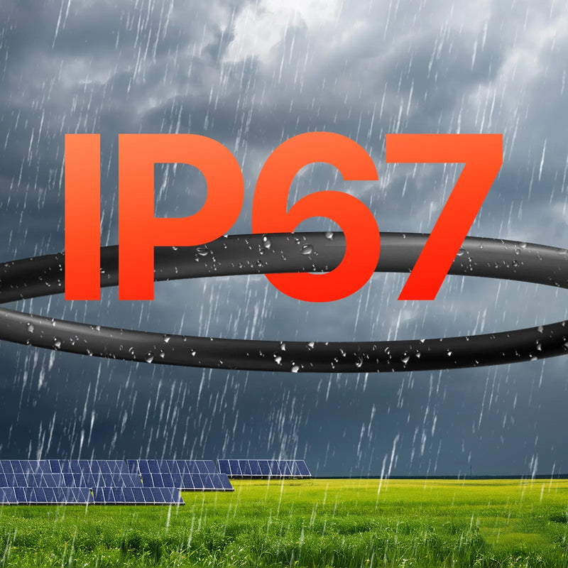 VEVOR saules paneļu pagarinājuma kabelis 30,48 m, 6 mm², IP67 ūdensizturīgs PV kabelis mājas, kuģu un kemperu saules paneļiem, melns