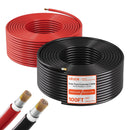 VEVOR saules paneļu pagarinātājkabeļu komplekts, 30,48m melns + 30,48m sarkans, 6mm², alvota vara PV kabelis, IP67, mājas, autonomām fotoelektriskajām sistēmām, automašīnām, kemperiem un laivām