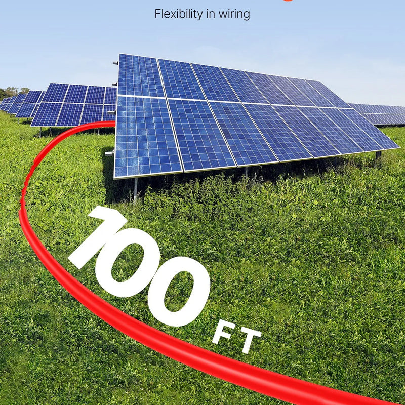 VEVOR saules paneļu pagarinātājkabeļu komplekts 30,48 m, 6 mm² PV kabelis ar ūdensizturīgiem vīrišķajiem un sievišķajiem savienotājiem, mājai, laivām un kemperiem, melns + sarkans (2 gab.)