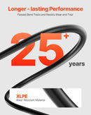 VEVOR saules paneļu pagarinātājkabeļu komplekts 30,48 m, 6 mm² PV kabelis ar ūdensizturīgiem vīrišķajiem un sievišķajiem savienotājiem, mājai, laivām un kemperiem, melns + sarkans (2 gab.)