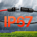 VEVOR 9,14 m saules paneļu pagarinājuma kabeļu komplekts, 6 mm² PV kabeļi ar ūdensizturīgiem savienotājiem, melns un sarkans, paredzēti mājas, kuģu un kemperu saules paneļiem (2 gab.)