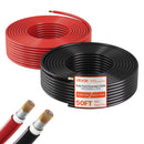 VEVOR saules paneļu pagarinātājkabeļu komplekts, 15,24m melns + 15,24m sarkans, 6mm², alvota vara PV kabelis, IP67, mājas, autonomām fotoelektriskajām sistēmām, automašīnām, kemperiem un laivām