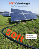 VEVOR saules paneļu pagarinātājkabeļu komplekts, 15,24m melns + 15,24m sarkans, 6mm², alvota vara PV kabelis, IP67, mājas, autonomām fotoelektriskajām sistēmām, automašīnām, kemperiem un laivām