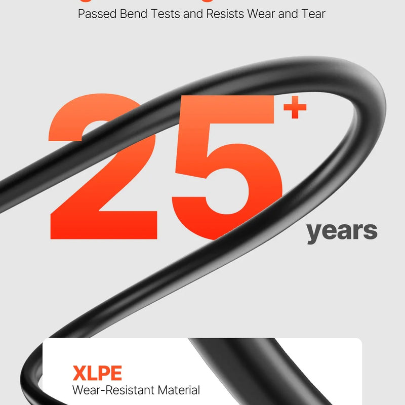 VEVOR 15,24 m saules paneļu pagarinājuma kabeļu komplekts, 6 mm² PV kabeļi ar ūdensizturīgiem savienotājiem, melns un sarkans, paredzēti mājas, kuģu un kemperu saules paneļiem (2 gab.)